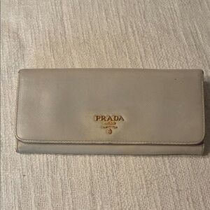Prada Light Wallet with Gold Logo
